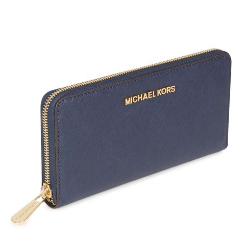 michael kors saffiano leather wallet navy